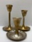 3 India Brass Candlesticks, The Tallest One is 3 inches Tall