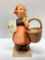 Vintage Goebel Hummel Figurine Girl With Letter & Basket, Meditation