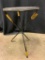 Folding Arrow Themed Table 2' Tall with Water Glass Stains on Top