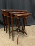 Vintage Set Of Mahogany Nesting Tables