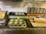 Group of Muffin and Cake Plans, Marble Roller and Cutting Board