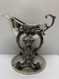 Raised Sliver Plated Gravy Boat, 7 inches Tall