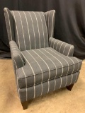 Striped Winged Back Chair