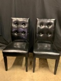 2 Faux Leather Dinning/Side Chairs With Edge wear