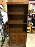 Fiberboard, Bookshelf with Two Doors