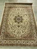 Oriental Style Rug, Kenth Mink Priceton Collection, Color is Creme, Size is 5x3 and 7x4