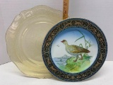 Royal Doulton Porcelain Plate and Depression Glass Platter
