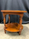 Round, Solid Wood Side Table 24