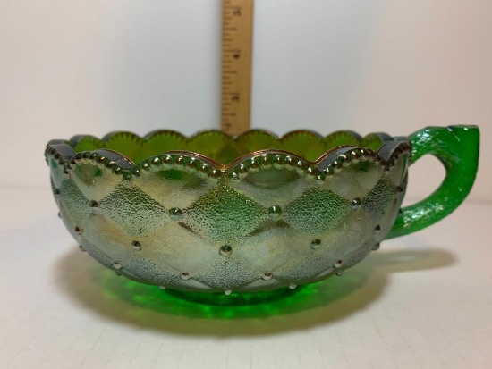 Green Decorative Glass Bowl/Candy Dish 5.5" Diameter