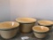 Set of 4 Watt, Stacking Mixing Bowls