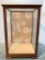 Oak and Glass Small Display Cabinet, 16 inches Tall 10 inches Wide 8 1/2 inches Deep