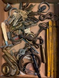 Group of Vintage Keys, Locks, Shells and More, Can Not Ship and not Sure Have Keys For Lots