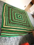 Hand Made Afghan Blanket, 77' x 84