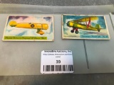 Pair of Vintage Plane Cards as Pictured