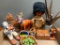 Group of Southwest Style Decorative Items Includes Pottery, Wood, Doll (10