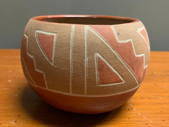 Unmarked Piece of Southwest Style Pottery with a crack