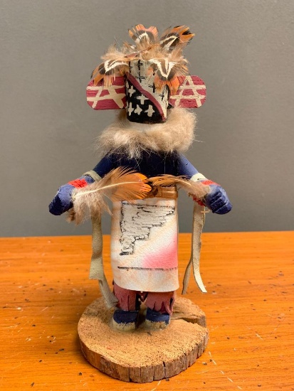 8" Tall Kachina Doll with Unreadable Markings on the Bottom of it