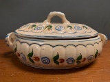 Mexican Redware Covered Dish, 5.5