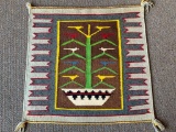 Southwest Style Handmade Rug. This Item is in Good Condition and is 25.5