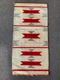 Southwest Style Handmade Rug has Light Staining. This Item is 37