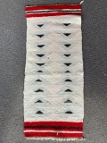 Southwest Style Handmade Rug and has Holes, Fraying and Stains. This Item is 37