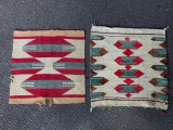 Two Southwest Style Handmade Rugs are Heavily Damaged. The Largest is 18