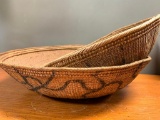 Two Handmade Papago Style Bowls. The Largest is 17