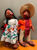 A Pair of Southwest Style Dolls. Unsure of Material. These are 20