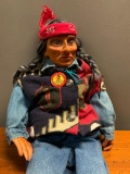 Resin Made Native American Doll with Broken Fingers. This Item is 23