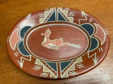 Southwest Style, Polychrome, Shallow Bowl/Plate, Unmarked, 8.5