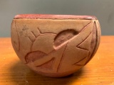 Interesting, Southwest Style Pottery Bowl/Vase, 3.5