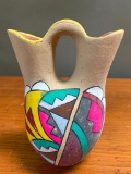 Native American Wedding Pottery, Painted Vase, 6