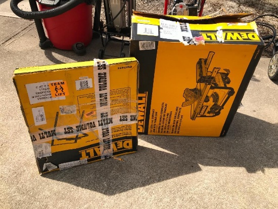 Dewalt 10" Compact Jobsite Table Saw Model #DWE7480 New In Box with Stand - As Pictured