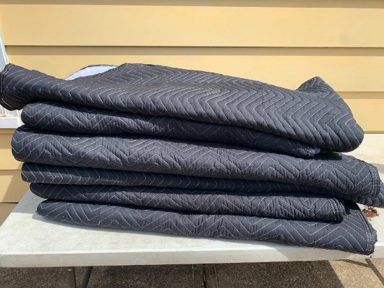 Lot of 6 Professional Moving Blankets 78" x 70" - As Pictured