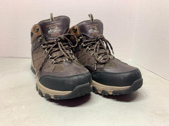 Sketchers Extra Wide Fit Air Cooled Memory Foam Waterproof Hiking Boots - As Pictured