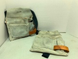 Lot of Two Leather Tool Belt Bags - As Pictured