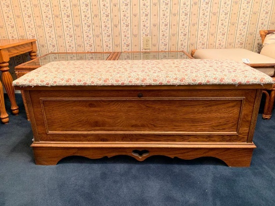 Oak Lane Cedar Chest with Padded Top, 44" Wide, 18" Tall, 16" Deep