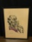 Framed and Signed Drawing of Man