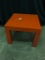 Interesting, Heavy, Veneered, Orange/Brown Lamp Table with a Couple of Dings and Scratches