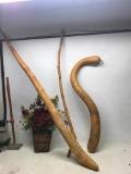 Group of Gourds and Decorative Items, The Longest is 58