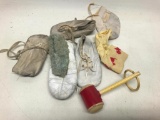 Lot of Misc. Vintage Doll Shoes with Rattle - As Pictured