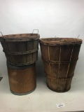 Lot of Vintage Apple Baskets and Ice Cream Container - As Pictured