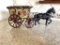 Antique Cast Iron Horse & Cart with Moving Wheels 9