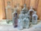Lot of Misc. Antique, Glass Bottles. The Tallest Bottle is 9