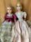 Pair of Composition Dolls. These are in Fair Condition with Cracking and Stains - As Pictured