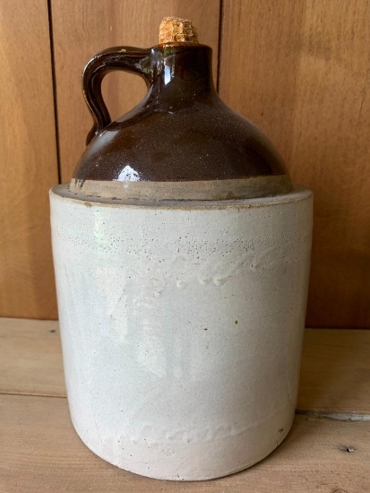 Pottery Eared Jug. This Item is 12" Tall and 7" in Diameter. This is in Good Condition - As Pictured