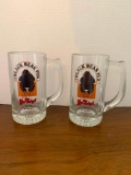Pair Of 2 Glass Beer Mugs 6