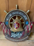 Plastic Stroh's Ships Wheel Beer Sign. Is In Good Working Condition - As Pictured