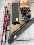 Two Sets of Snow Skies and Boots Along with Ski Carrier/Storage Unit