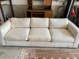 White Sofa with front Wear on the Edges, Looks Almost Like Cat Scratches, 90